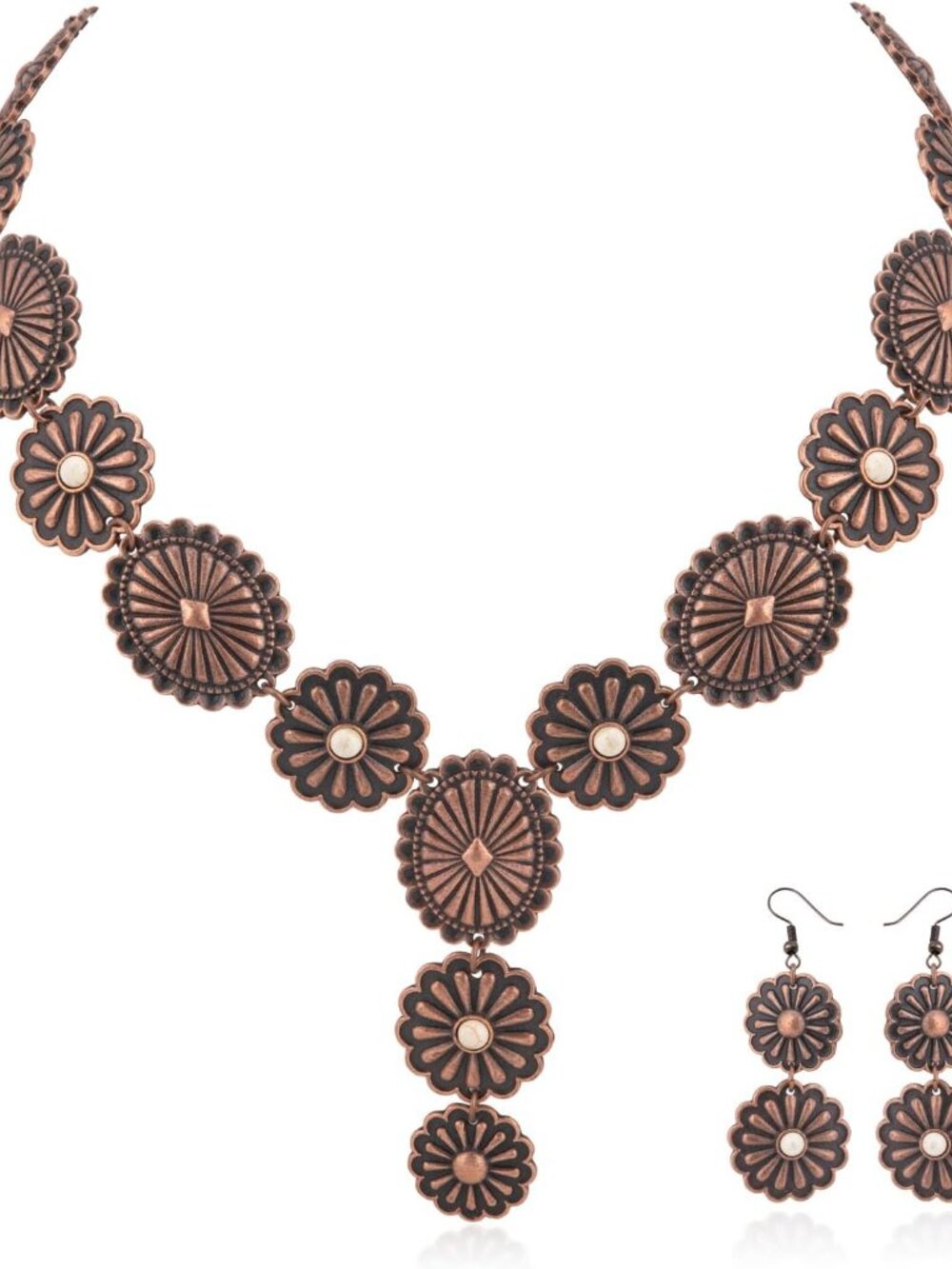 Western Turquoise Concho Jewelry Set for Women